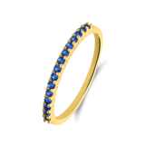 Silberner goldbeschichteter Ring mit Zirkonia für Damen