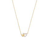 Silberne Halskette mit Anhänger und Zirkonia für Damen