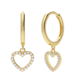 Silberne, goldbeschichtete Ohrringe mit Zirkonia für Damen