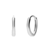 Silberne Creolen 12 mm für Damen
