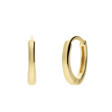 Silberne, goldbeschichtete Ohrringe 12 mm für Damen