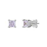 Silberne Ohrstecker mit Zirkonia für Damen