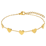 Stainless steel goldplated armband harten