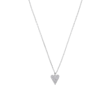 Zilveren ketting hanger hart met zirkonia voor dames