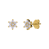 Zilveren goldplated oorknoppen voor dames