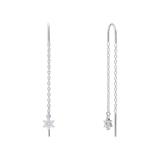 Zilveren oorhangers met plating voor dames