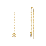 Zilveren oorhangers met plating voor dames