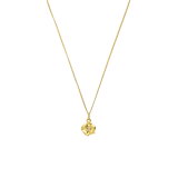14 Karat Gelbgoldkette mit Anhänger und Diamant 0,01 ct für Damen