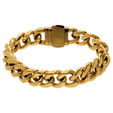 Stainless steel goldplated armband gourmet