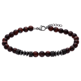Stainless Steel kralenarmband tijgeroog