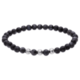 Stainless steel herenkralenarmband labradoriet