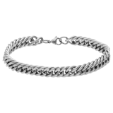 Stainless steel herenarmband gourmetschakel
