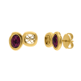 Guess stainless steel goldplated oorknoppen met kristal voor dames