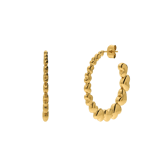 Stalen goldplated oorringen harten