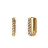 Stainless steel oorringen met kristal voor dames