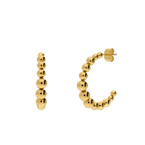 Stalen goldplated oorringen bol