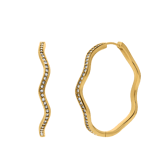 Edelstahl-Ohrringe mit Kristall für Damen