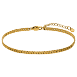 Stainless steel goldplated fantasiearmband voor dames