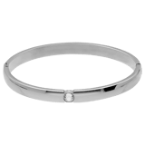 Stainless steel bangle met plating met zirkonia voor dames