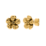 Stainless steel goldplated oorknoppen bloem