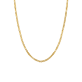 Zilveren goldplated ketting met gourmet schakel