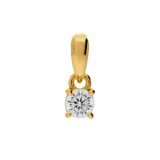 Zilveren goldplated hanger met zirkonia voor dames