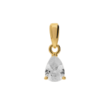 Zilveren goldplated hanger met zirkonia voor dames