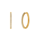 Zilveren goldplated oorring met plating voor dames
