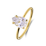 14 karaat ring met lab grown diamant 1ct peer