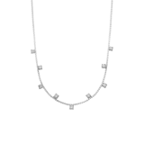 Stainless steel ketting met zirkonia voor dames