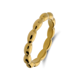 Stainless steel goldplated ring bol