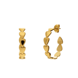 Stainless steel goldplated oorringen harten
