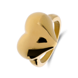 Stainless steel goldplated ring hart
