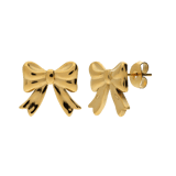 Stainless steel goldplated oorknoppen strik