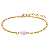 Stainless steel goldplated armband parel