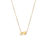 Stainless steel ketting met hanger letter en hart voor dames