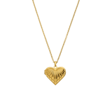 Edelstahl Damenkette mit Herz-Medaillon