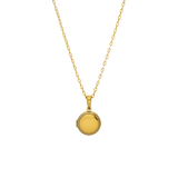 Edelstahlkette mit Medaillon und Zirkonia für Damen