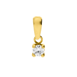 14 Karat Goldanhänger mit 3 mm Zirkonia