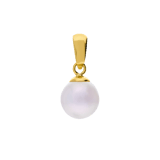 14 Karat Goldanhänger mit 6 mm Süßwasserperle
