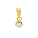14 karaat gouden hanger met zirkonia 3mm