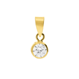 14 karaat gouden hanger met zirkonia 4mm