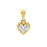 14 karaat gouden hanger hart met zirkonia