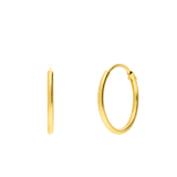 14 Karat goldene Ohrringe 10 mm