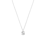 Silberne Kette mit Buchstabenanhänger für Damen