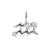Silberner Sternzeichenanhänger mit Zirkonia für Damen
