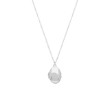 Zilveren ketting met hanger medaillon voor dames