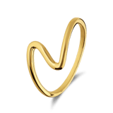 Zilveren goldplated ring golf