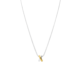 Zilveren bicolor ketting 
