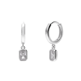 Silberne Ohrringe mit Zirkonia